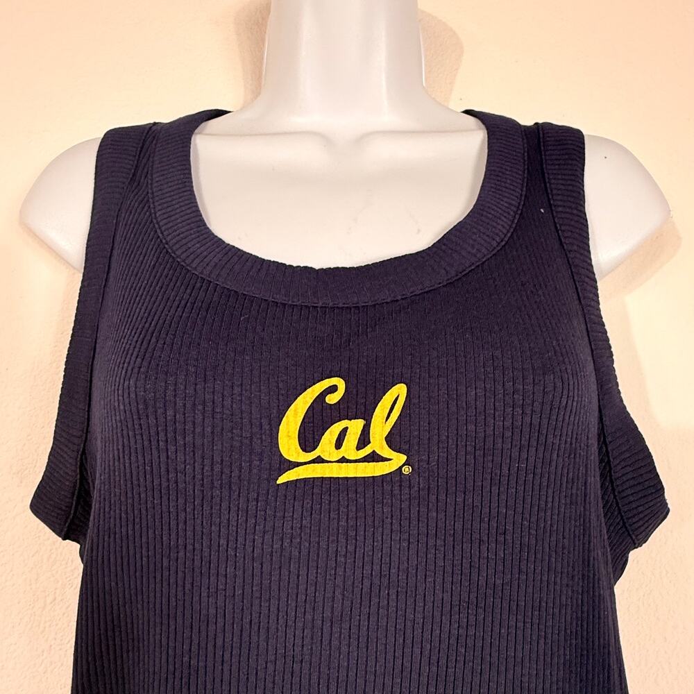 Cal Berkeley Rivalry Threads Navy Ribbed Tank Top Women’s Small NWT - Picture 2 of 8